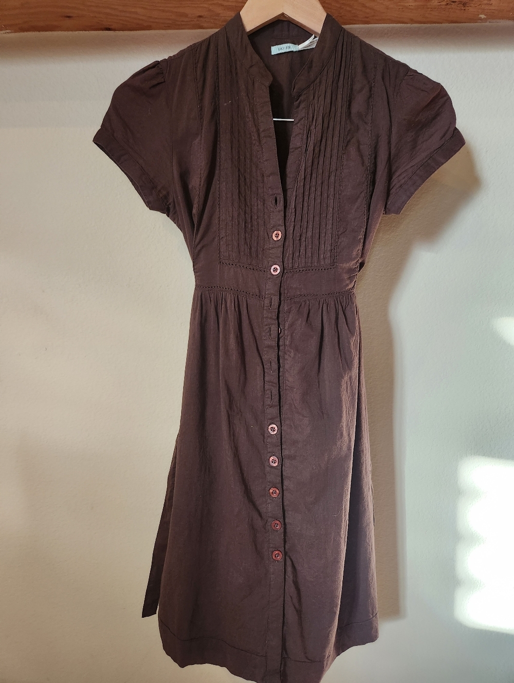 Urban Outfitters, Kimchi Blue Brand, Brown Empire Waist Dress With Ties